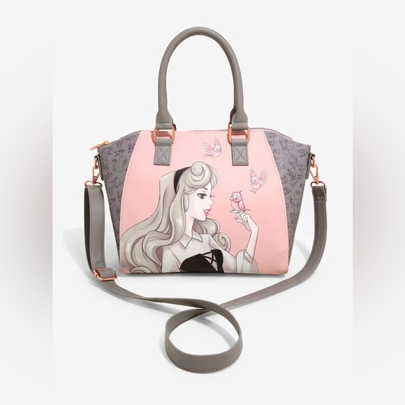 Loungefly Sleeping Beauty Aurora Sketch Satchel Purse Bag Briar Rose - Picture 1 of 7